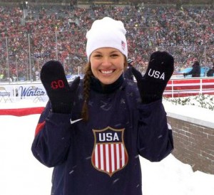 Anne Schleper in Ann Arbor, Mich., after being named to 2014 U.S. Women's Olympic Hockey TEam. 
