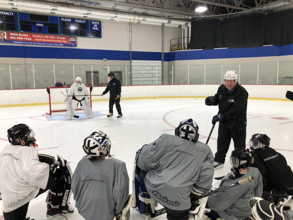 Helping goalies get ready Carroll Goalie School